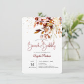 PixDezines秋ガムユーカリプトゥスブランチ+バブリー 招待状 (スタンド正面)