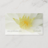 PixDezines純粋ホワイトロータス、Omヨガ、ヒーラー 名刺 (裏面)