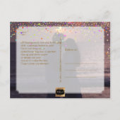 PixDezines紙吹雪+フェイク金ゴールド日付の保存 案内ポストカード (裏面)