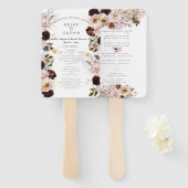 PixDezines素朴水彩秋の花 ハンドファン (正面&裏面)