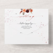 PixDezines素朴秋ブケッツH2バラ牡丹 オールインワン招待状 (裏面)