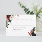 PixDezines素朴開花水彩RSVP 招待状 (スタンド正面)