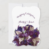 PixDezines紫のチューリップ/カラユリ 招待状 (正面)