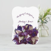 PixDezines紫のチューリップ/カラユリ 招待状 (スタンド正面)