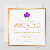 PixDezines紫のラ王室のン/ファレノプシス 招待状 (裏面)