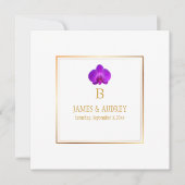 PixDezines紫のラ王室のン/ファレノプシス 招待状 (正面)