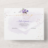 PixDezines紫エレガントアユ オールインワン招待状 (裏面)