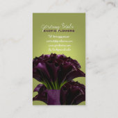 PixDezines紫色のカラ/ディーディ背景色 名刺 (裏面)