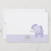 PixDezines紫色の象の写真誕生の発表 案内状