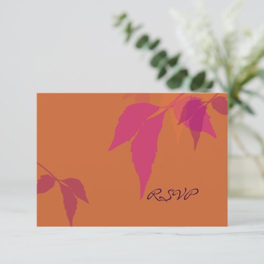 PixDezines紫+ピンク秋 出欠カード (スタンド正面)