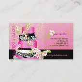 PixDezines結婚のケーキ/ベーカリー/デイカラー 名刺 (裏面)