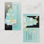 PixDezines結婚のケーキ/ベーカリー/パティスリー 名刺 (正面/裏面)