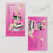 PixDezines結婚のケーキ/ベーカリー/パティスリー 名刺 (正面/裏面)