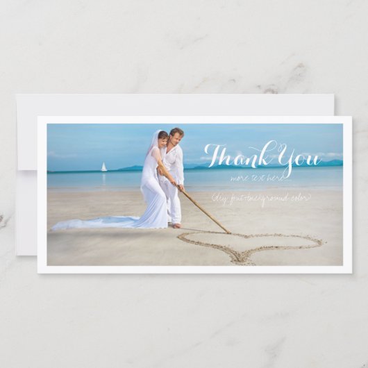 PixDezines結婚の写感謝してい真ユー サンキューカード (正面)