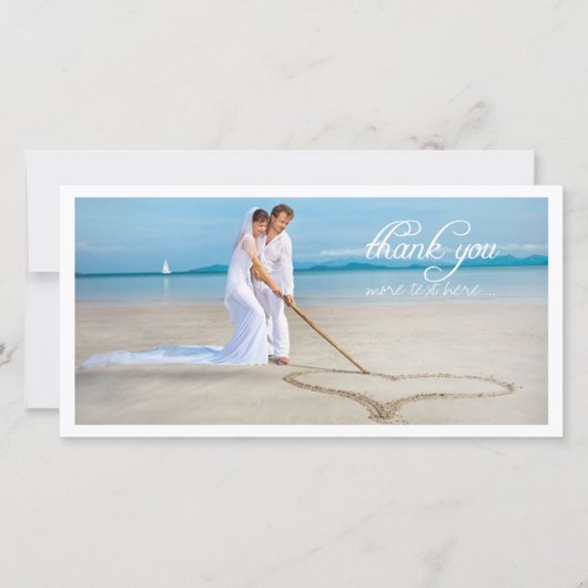 PixDezines結婚の写感謝してい真ユー サンキューカード (正面)