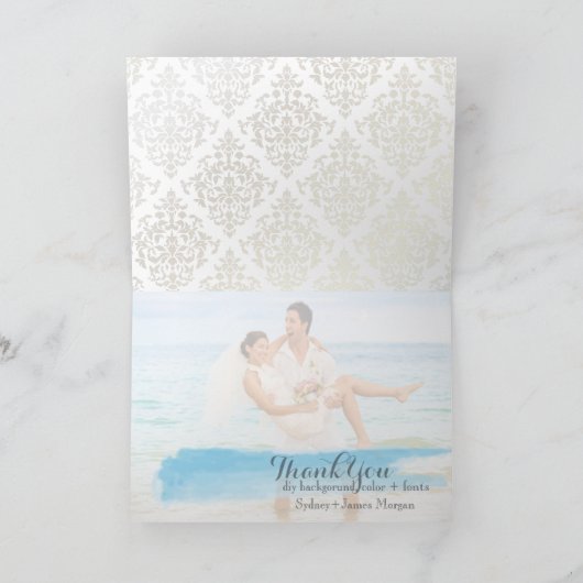 PixDezines結婚の写真サンキューカード サンキューカード (内部)