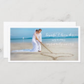 PixDezines結婚の写真DIYフォント感謝していユー サンキューカード (正面/裏面)