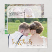 PixDezines'結婚s Thank You/おもしろいスクリプト ポストカード (正面/裏面)