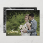 PixDezines'結婚s Thank You/スタイリッシュWrithic ポストカード (正面/裏面)