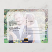 PixDezines'結婚s Thank You/モダンWrithic ポストカード (裏面)