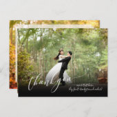 PixDezines'結婚s Thank You/モダンWrithic 案内ポストカード (正面/裏面)