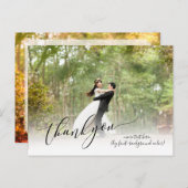 PixDezines'結婚s Thank You/モダンWrithic 案内ポストカード (正面/裏面)