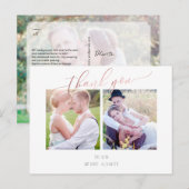 PixDezines'結婚s Thank You/モダンWrithic 案内ポストカード (正面/裏面)