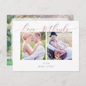 PixDezines'結婚s Thank You/モダンWrithic 案内ポストカード (正面/裏面)