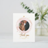 PixDezines'結婚s Thank You Water Color Frame ポストカード (スタンド正面)
