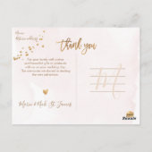 PixDezines'結婚s Thank You Water Color Frame ポストカード (裏面)