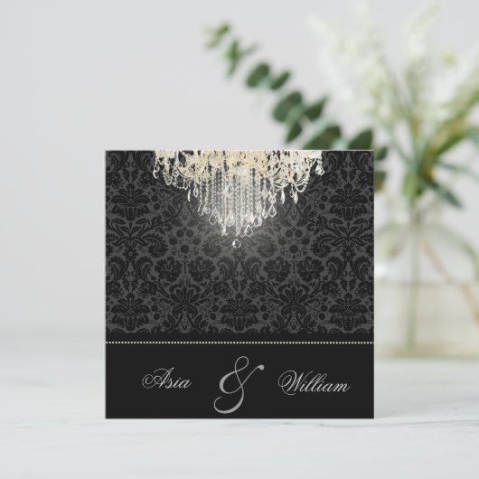 PixDezines結晶シャンデリア/デシリーダマスク 招待状 (スタンド正面)