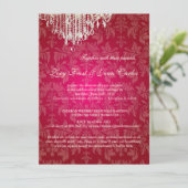 PixDezines結晶シャンデリア/バロックダマスク 招待状 (スタンド正面)