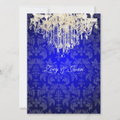 PixDezines結晶シャンデリア/バロックダマスク 招待状 (裏面)