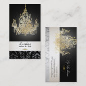 PixDezines結晶シャンデリア/DIYカラー 名刺 (正面/裏面)