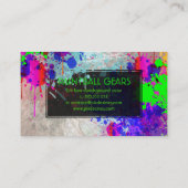 PixDezines絵を描(ばちゃばちゃ)跳ねる/ボーフェイクル/シルバー 名刺 (裏面)