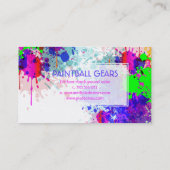 PixDezines絵を描（ばちゃばちゃ）跳ねる/ボーフェイクル/シルバー 名刺 (裏面)