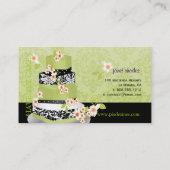 PixDezines緑茶フォンダントケーキ/ダイカラー 名刺 (裏面)