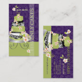 PixDezines緑茶フォンダントケーキ/ダイカラー 名刺 (正面/裏面)