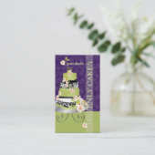 PixDezines緑茶フォンダントケーキ/ダイカラー 名刺 (スタンド正面)