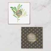 PixDezines緑、SAGE+PINE スクエア名刺 (正面/裏面)