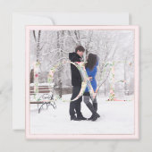 PixDezines繊細な愛の赤面ピンクDIY背景 セーブザデート (裏面)