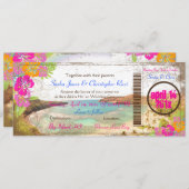 PixDezines花沼ベイ/ヴィンテージ搭乗券 招待状 (正面/裏面)