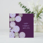 PixDezines菊/紫+プラム 招待状 (スタンド正面)