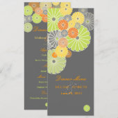 PixDezines菊（菊）、柑橘色 メニュー (正面/裏面)