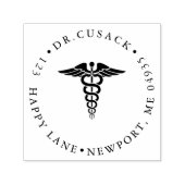 PixDezines薬局ヘビのロゴ セルフインキングスタンプ (デザイン)