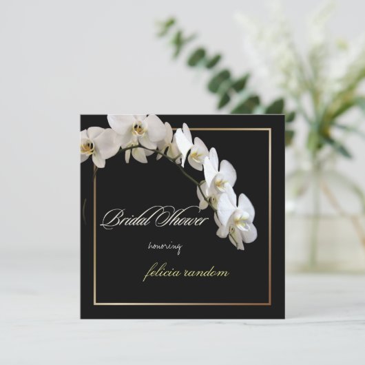 PixDezines蘭/phalaenopsis 招待状 (スタンド正面)