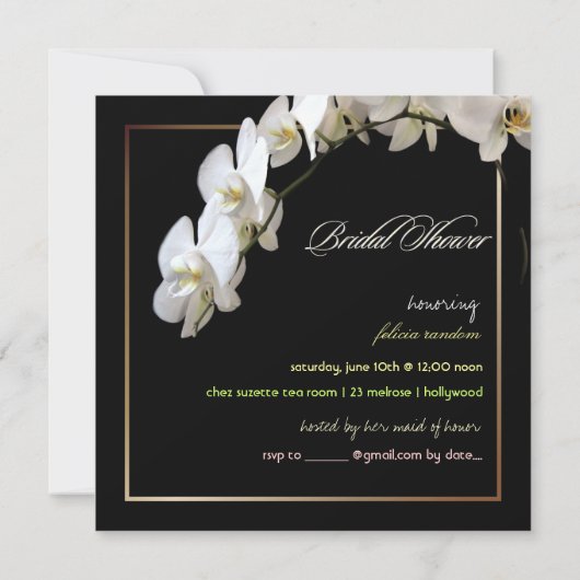 PixDezines蘭/phalaenopsis 招待状 (裏面)