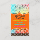 PixDezines虹のかき氷+水玉模様 名刺 (裏面)