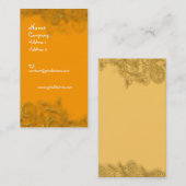 PixDezines装飾の渦巻き、フェイク金ゴールド 名刺 (正面/裏面)