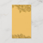 PixDezines装飾の渦巻き、フェイク金ゴールド 名刺 (裏面)